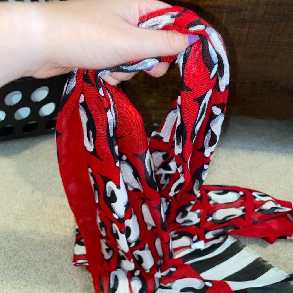 Vera Bradley Red Penguins Scarf